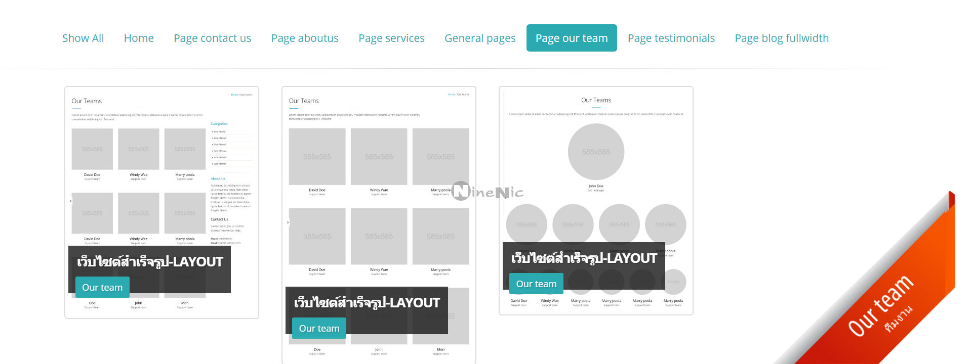 เว็บไซต์สำเร็จรูป ฟีเจอร์ Page Layouts